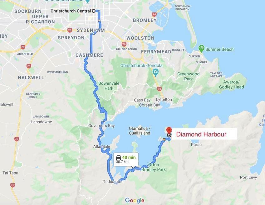 Villa Diamond Harbour Hidden Gem Christchurch Esterno foto